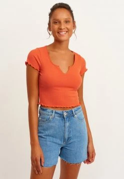 OXXO Donna T-shirt Basic - Coral