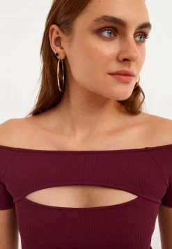 OXXO Donna MIT CUTOUT DETAIL - Camicetta - Eggplant -Negozio al dettaglio Oxxo cec592dd2213408597a926f38096d145