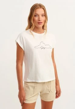 OXXO Donna MIT MODISCHEM PRINT - T-shirt Con Stampa - Ice Milk