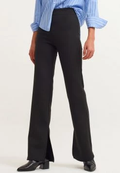 OXXO Donna MIT GESCHLITZER - Pantaloni - Black