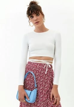 OXXO Donna MIT BINDEDETAIL - Maglietta A Manica Lunga - White -Negozio al dettaglio Oxxo d3b55b30816c42e7b1624700c77e6675