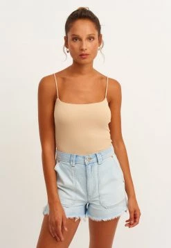 OXXO Donna SPAGETTIE MIT FEINER RIPPENSTRUKTUR - Top - Pecan -Negozio al dettaglio Oxxo d4367bc2306e4e9aa7b08486392aa397