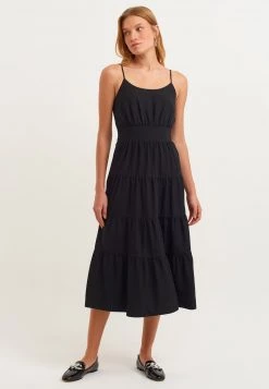 OXXO Donna MIT FEINEN TRÄGERN - Vestito Estivo - Black