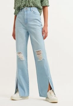 OXXO Donna MIT MODISCHEN SCHLITZEN - Jeans A Zampa - Light Denim