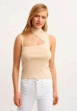 OXXO Donna MIT CUT OUT - Top - Nutmeg