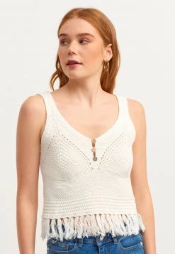 OXXO Donna MIT HÄKEL OPTIK - Top - Ice Milk -Negozio al dettaglio Oxxo dadc610d66284088b99ab220c5f206eb