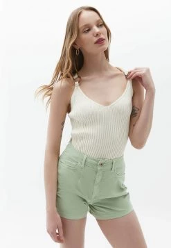 OXXO Donna SCHNALLEN DETAILS - Top - Beige