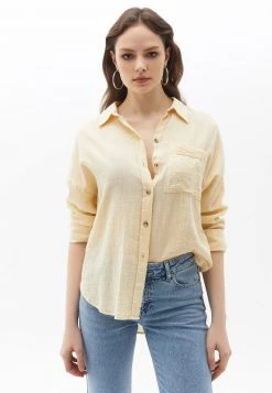 OXXO Donna OVERSIZE MIT MODISCHER - Camicia - Chamomile