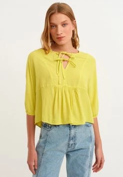 OXXO Donna FIGURUMSPIELENDE - Camicetta - Green Sheen