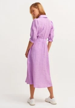 OXXO Donna FEINER LOCHMUSTERUNG - Abito A Camicia - Deep Lilac -Negozio al dettaglio Oxxo e07c363013fd4eb5b6efab0f56f15847