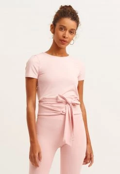 OXXO Donna MIT BINDEDETAIL - T-shirt Con Stampa - Shell Coral