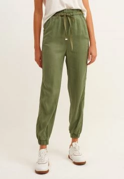 OXXO Donna MIT BINDEDETAIL - Pantaloni Sportivi - Green