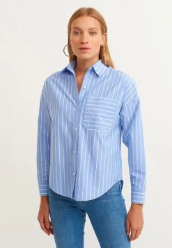 OXXO Donna Camicia - Blue Stripe -Negozio al dettaglio Oxxo e3a6b4a3992643ea98bb716bd8bb41a9