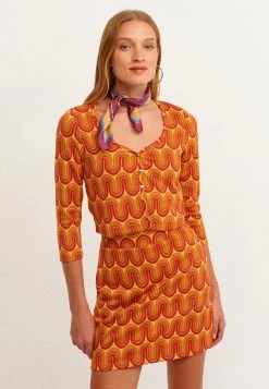 OXXO Donna Cardigan - Ethnic Print