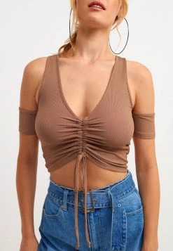 OXXO Donna MIT SCHULTERFREIER OPTIK - T-shirt Basic - Tawny -Negozio al dettaglio Oxxo e60e151992584233943ca4ead6fd3ec6