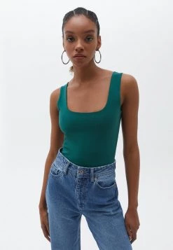 OXXO Donna MIT ECKIGEM AUSSCHNITT - Top - Hunter Green