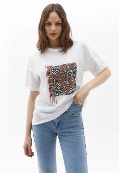 OXXO Donna T-shirt Con Stampa - White