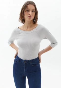 OXXO Donna 3/4 ARMELN - Maglietta A Manica Lunga - Gray Violet