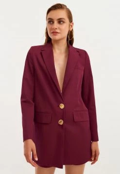 OXXO Donna MIT BOYFRIEND CUT - Cappotto Corto - Eggplant