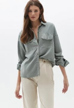 OXXO Donna MIT GROSSEN BRUSTTASCHEN - Camicia - Antik Sea Spray -Negozio al dettaglio Oxxo f144aa2116a741d984356229368577e6