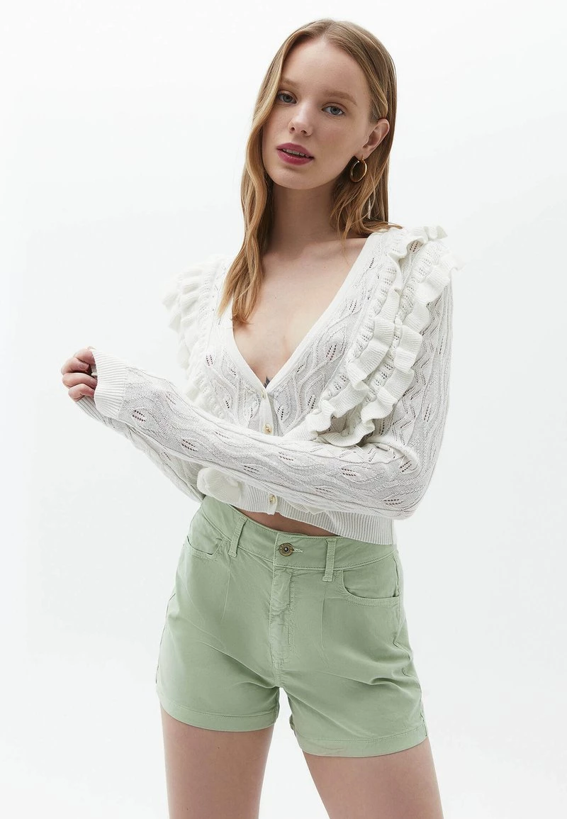 OXXO Donna VOLANT DETAILS - Cardigan - Ice Milk 6 OXXO Donna VOLANT DETAILS - Cardigan - Ice Milk - immagine 4