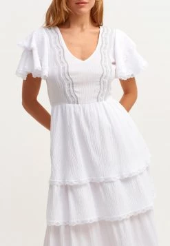 OXXO Donna Vestito Lungo - White -Negozio al dettaglio Oxxo f2a519d91ba74b58bb4de6763ab1bc24