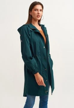 OXXO Donna MIT ZUGBUND DETAIL - Parka - Bottle Green