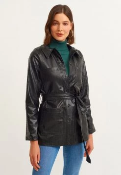 OXXO Donna Giacca Di Pelle - Black