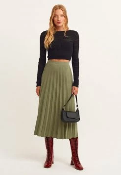 OXXO Donna Gonna A Pieghe - Lichen -Negozio al dettaglio Oxxo f7f646e6d351406d9f6c1d55cefbe42c