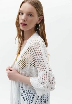 OXXO Donna MIT HÄKEL OPTIK - Cardigan - White -Negozio al dettaglio Oxxo fc607ee0c7114da9abf3ea78fe040b96