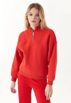 OXXO Donna MIT MODISCHEM REISVERSCHLUSS - Felpa - Valiant Poppy